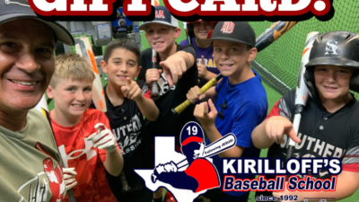 Kirilloff Baseball School Gift CArds